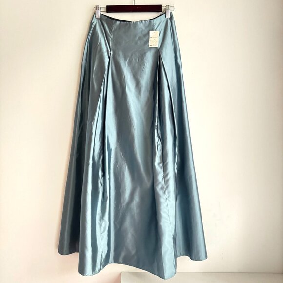 Vintage Scott McClintock Iridescent Blue Maxi Prom Skirt NEW 8/Small - Picture 1 of 7